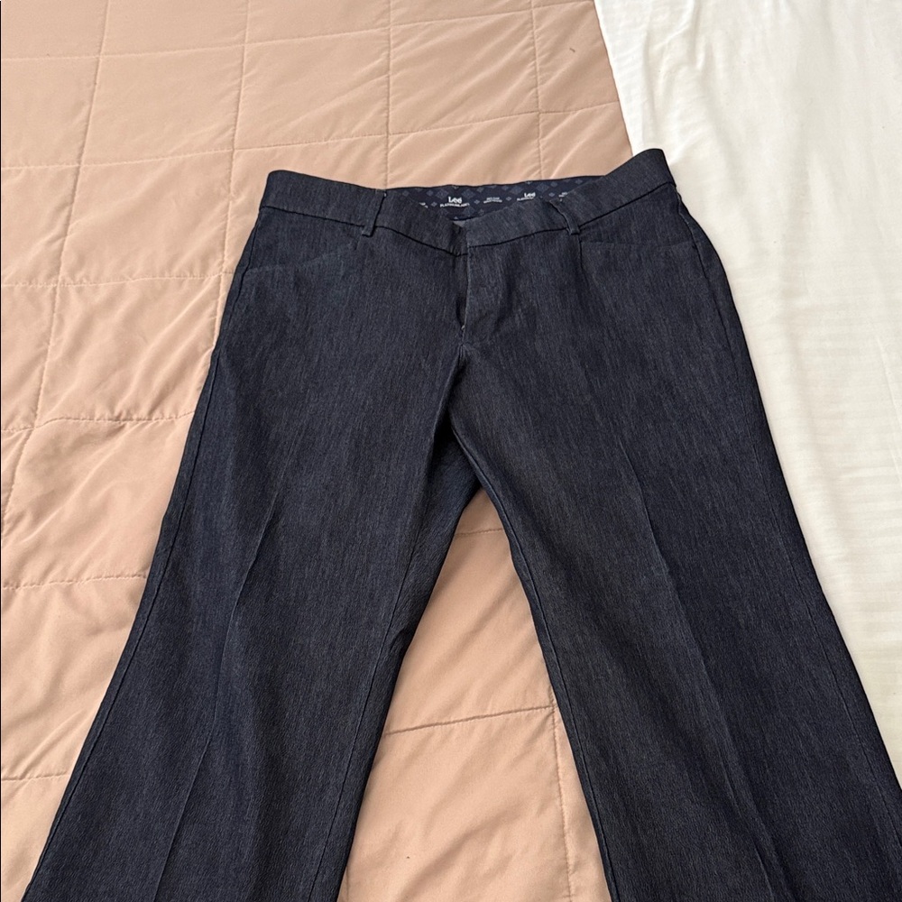 Lee Dark Blue Women's Wide Leg Jeans